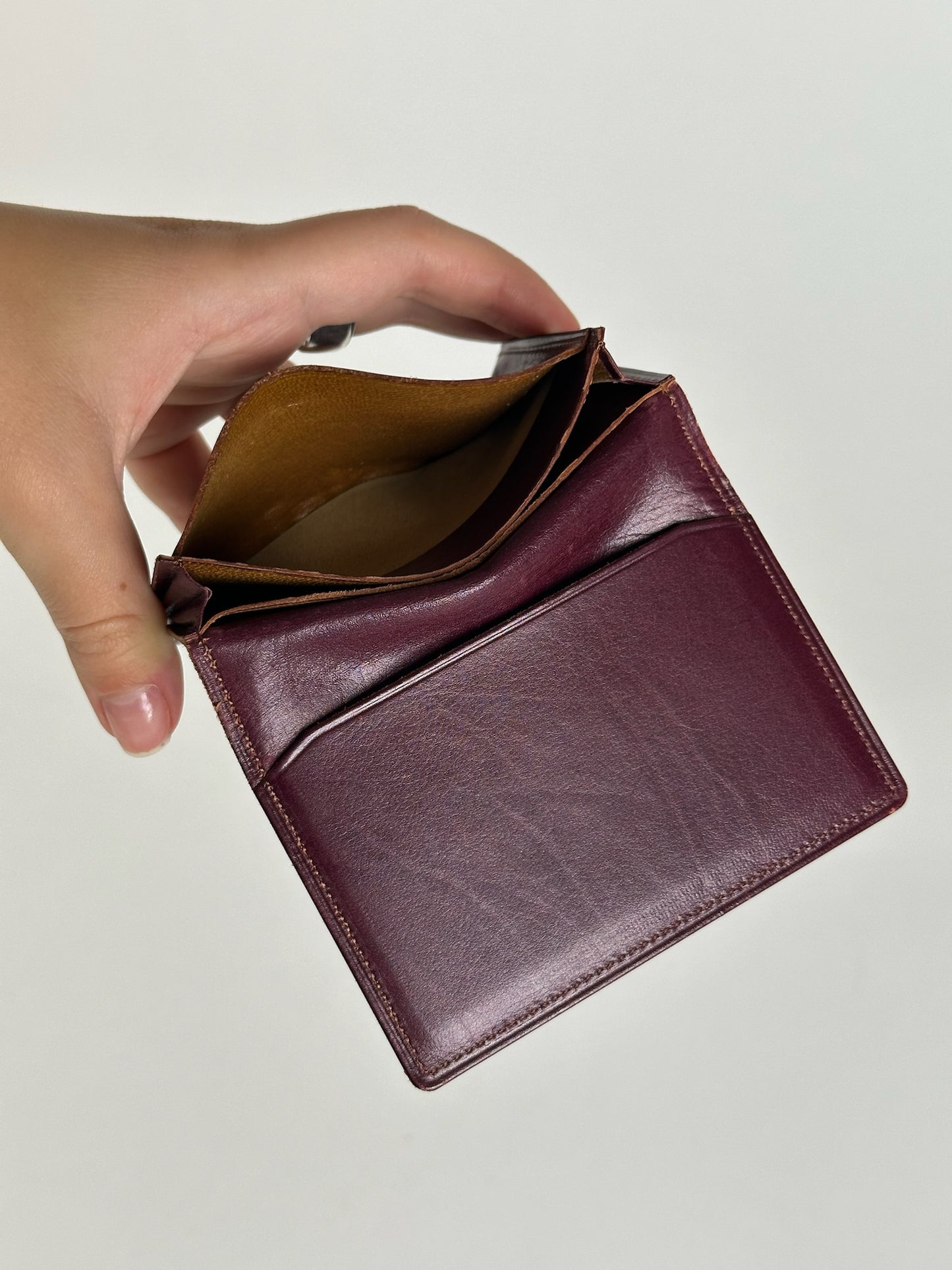 Vintage Yves Saint Laurent Leather Card Holder purple