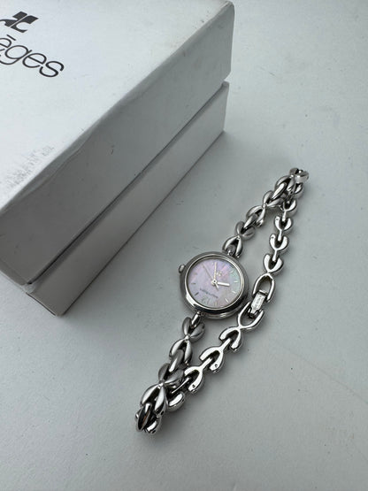 Vintage Courreges Paris Silver Steel Quartz Watch