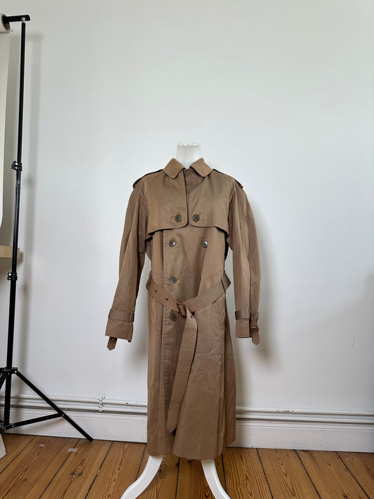 Vintage Yves Saint Laurent Cotton Trench Coat Beige M