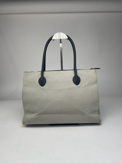 Sac vintage en toile Miu Miu Crème Noir