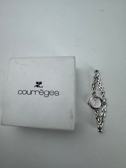 Vintage Courreges Paris Silver Steel Quartz Watch