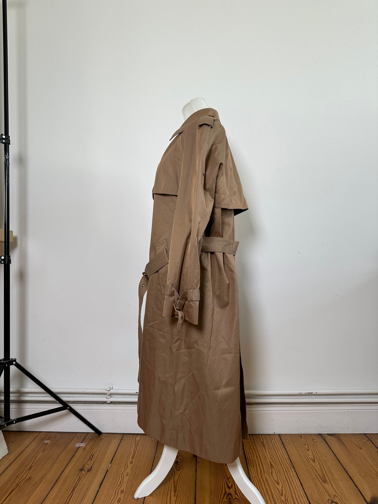 Vintage Yves Saint Laurent Cotton Trench Coat Beige M