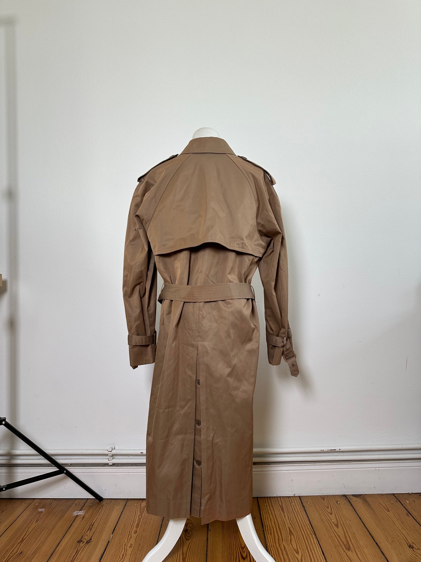 Vintage Yves Saint Laurent Cotton Trench Coat Beige M