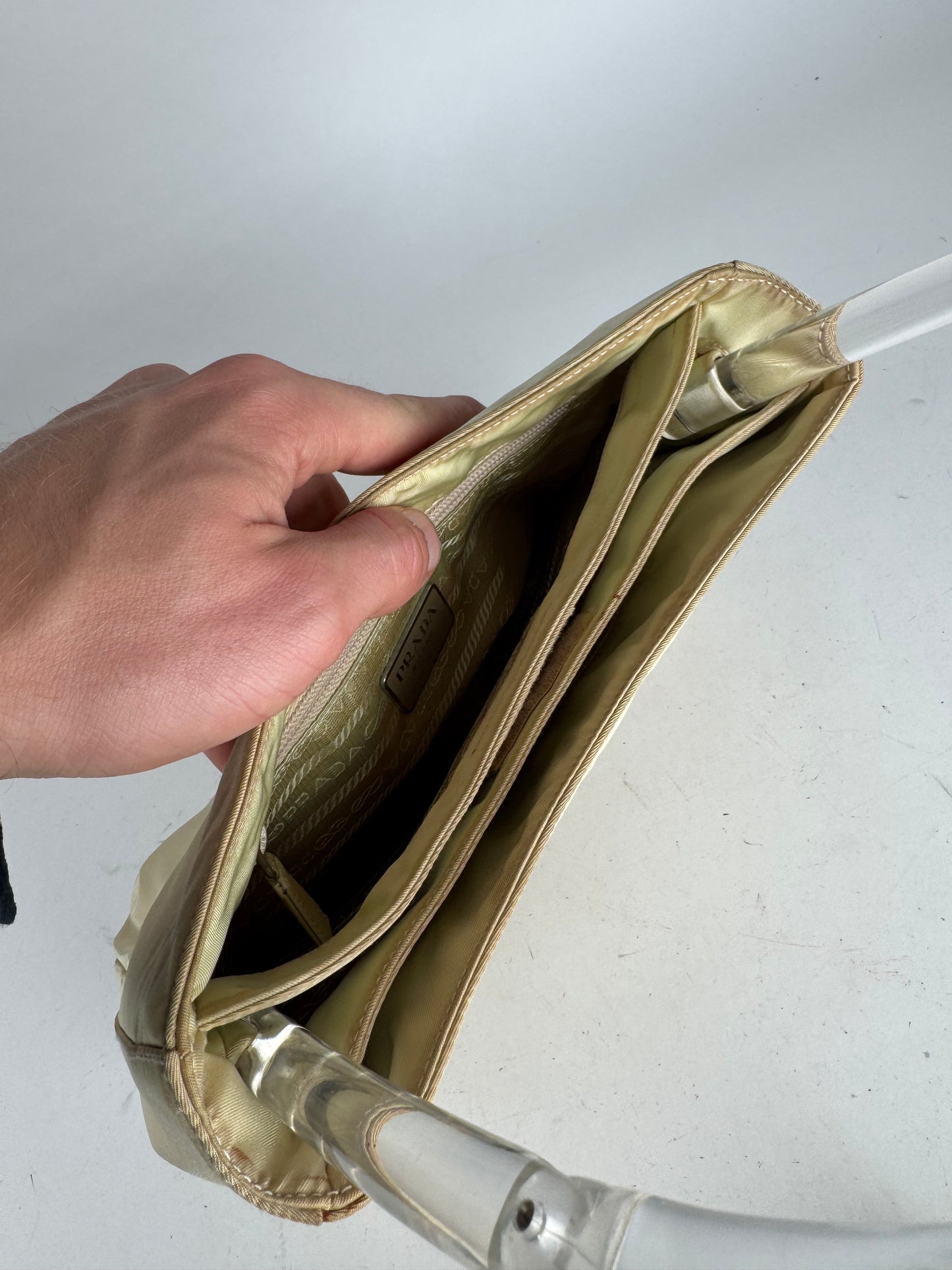 Vintage Prada Polyester Handbag White / Cream