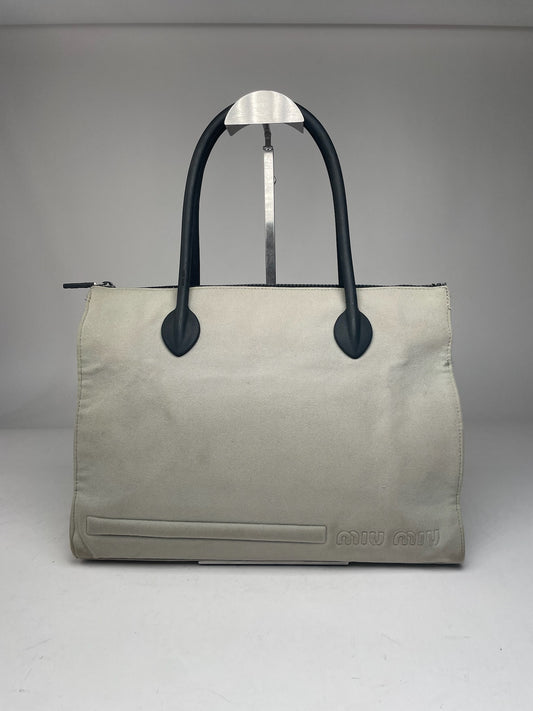 Vintage Miu Miu Canvas Bag Cream Black