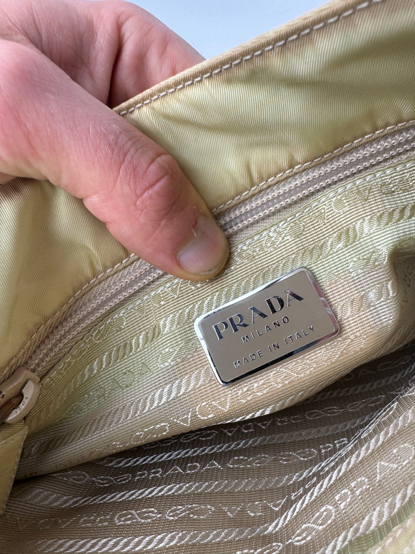 Vintage Prada Polyester Handbag White / Cream