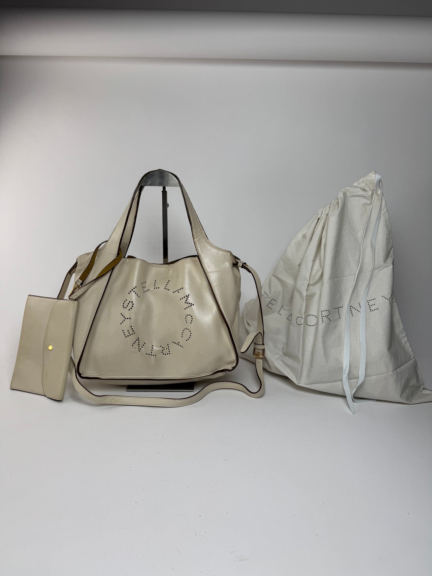 Vintage Stella Mc Cartney Vegan Leather 2Way Shopper beige