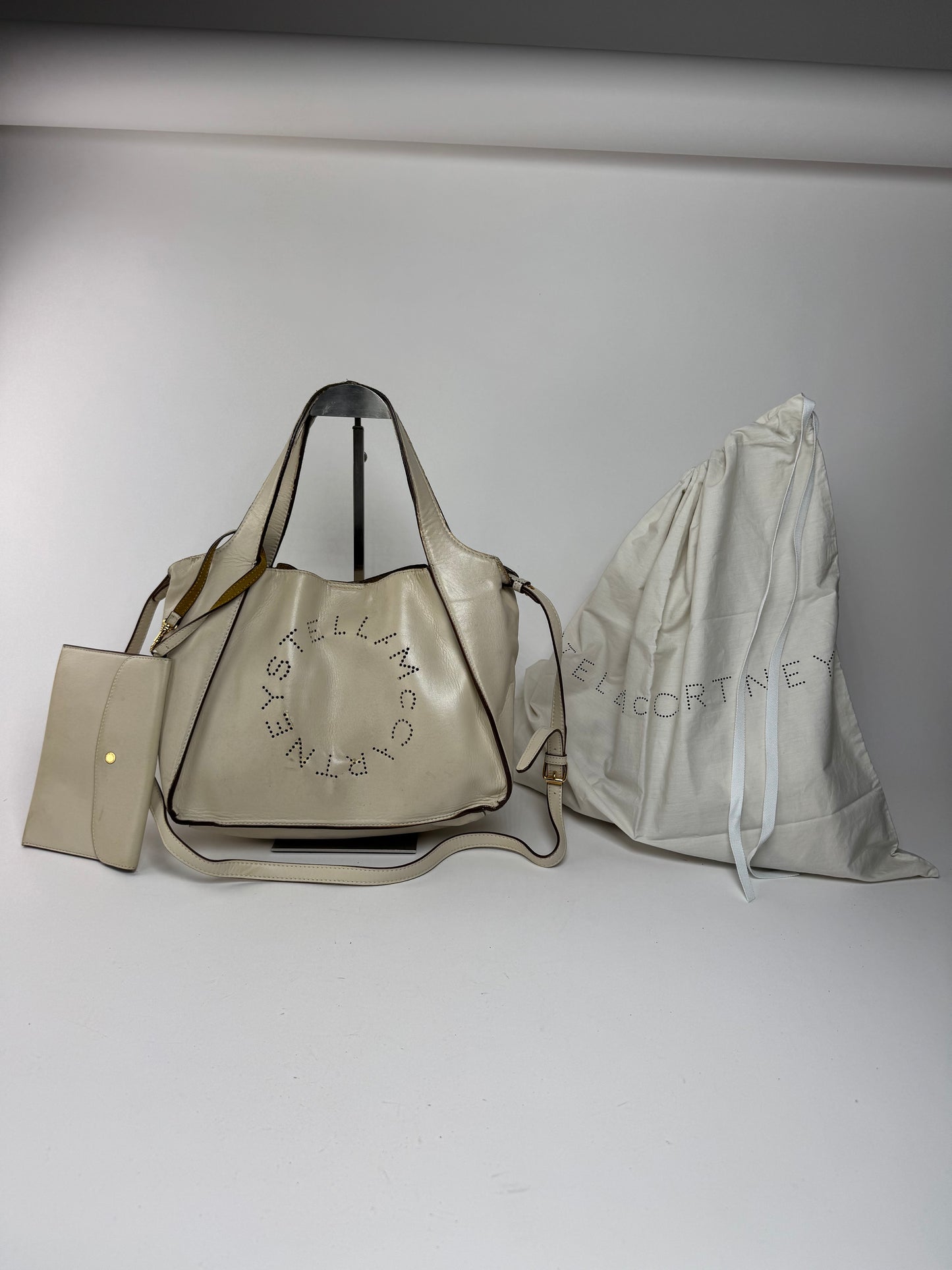 Vintage Stella Mc Cartney Vegan Leather 2Way Shopper beige