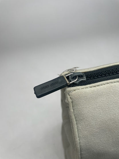 Sac vintage en toile Miu Miu Crème Noir