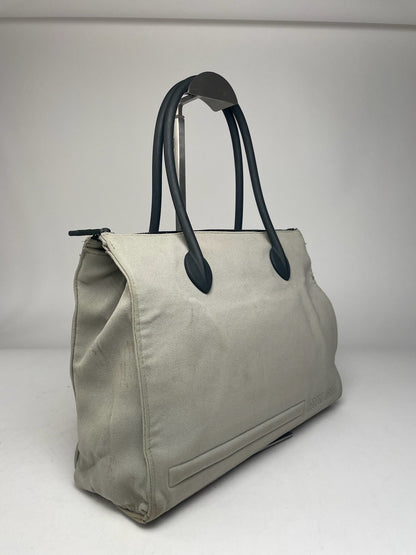 Sac vintage en toile Miu Miu Crème Noir