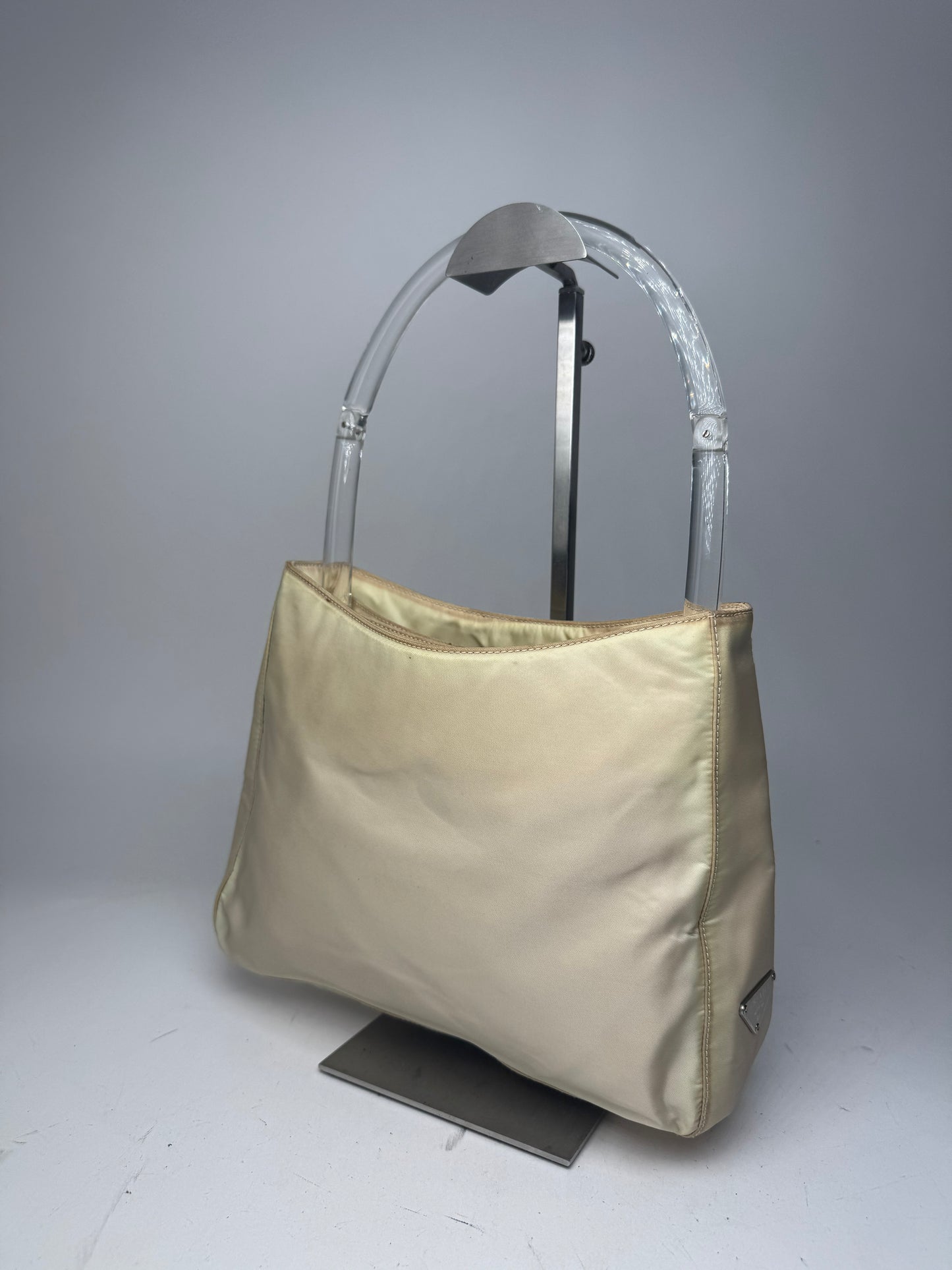 Vintage Prada Polyester Handbag White / Cream