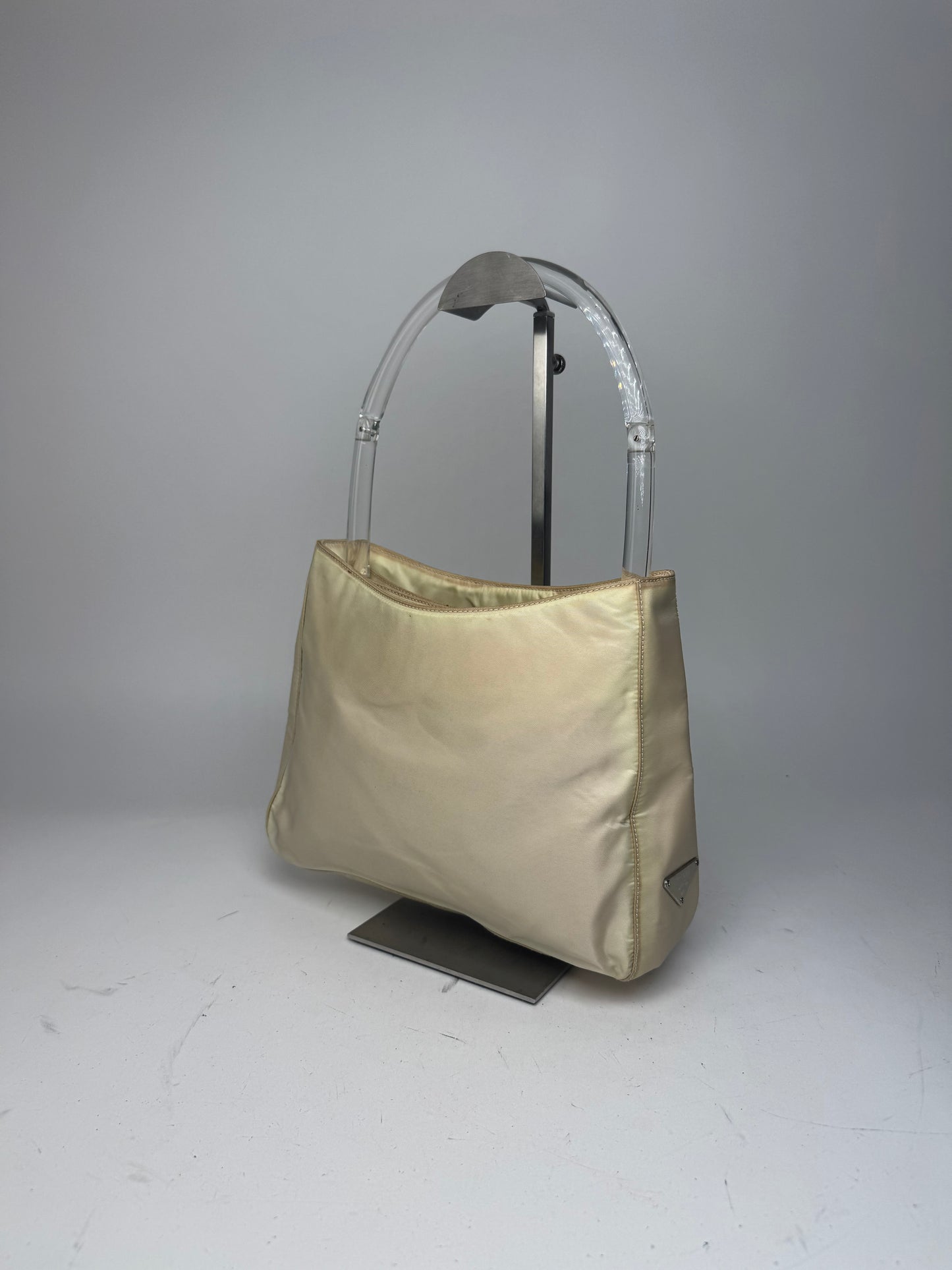 Vintage Prada Polyester Handbag White / Cream