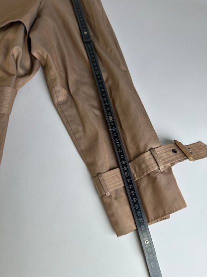 Vintage Yves Saint Laurent Cotton Trench Coat Beige M