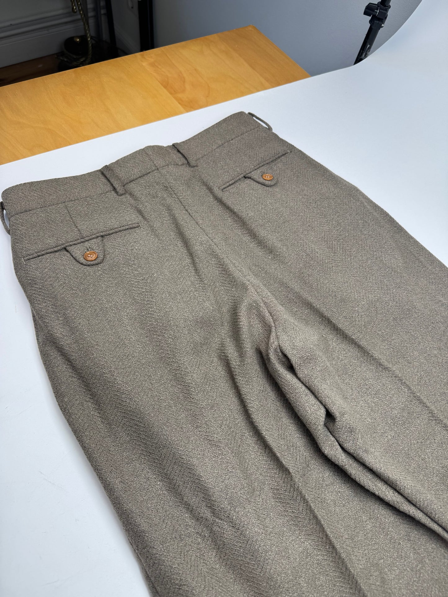 Vintage Armani Wool Suit Khaki 48/M