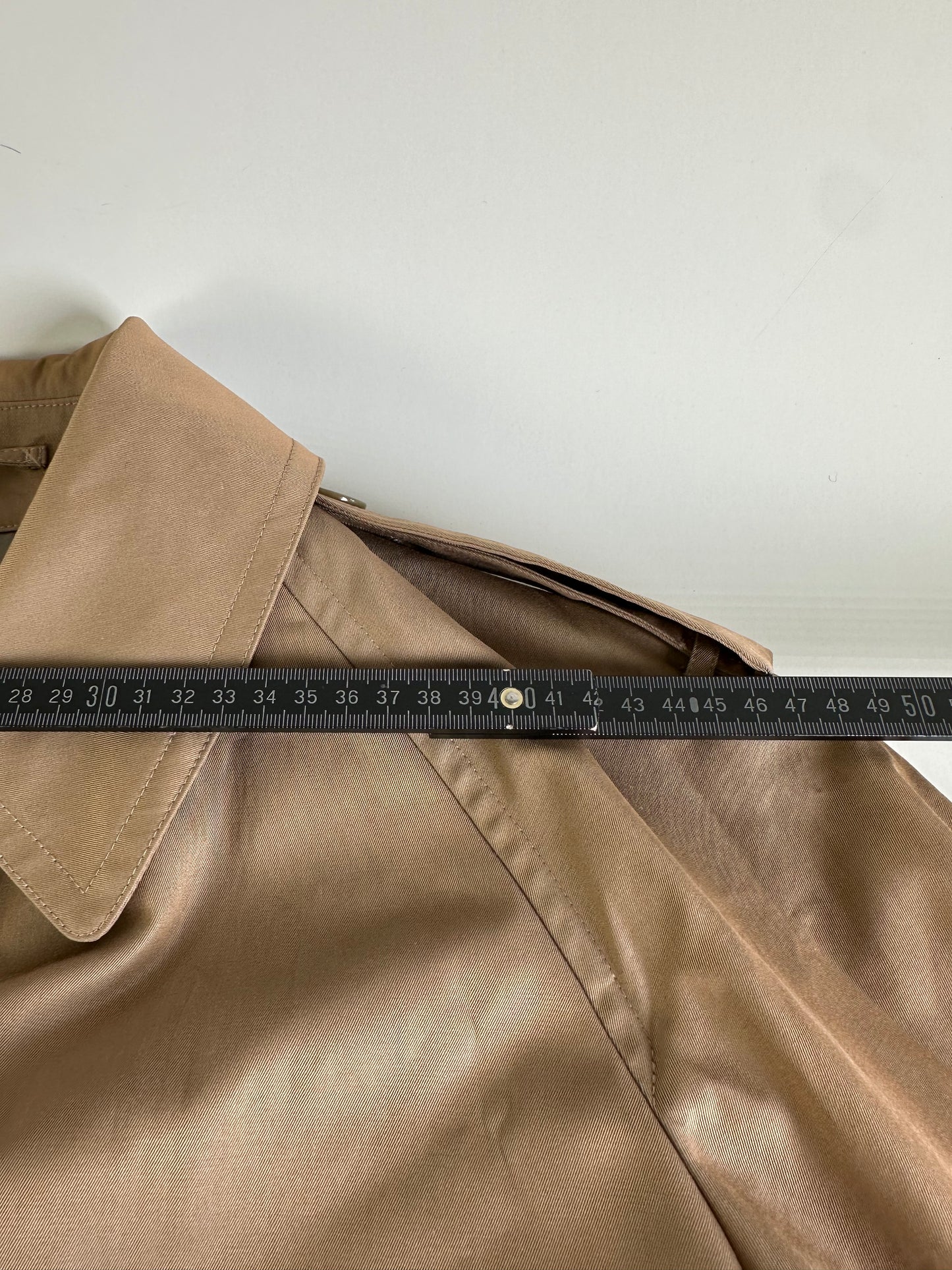 Vintage Yves Saint Laurent Cotton Trench Coat Beige M