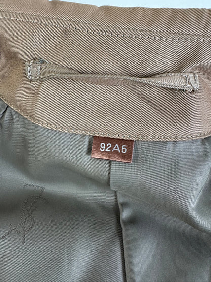 Vintage Yves Saint Laurent Cotton Trench Coat Beige M
