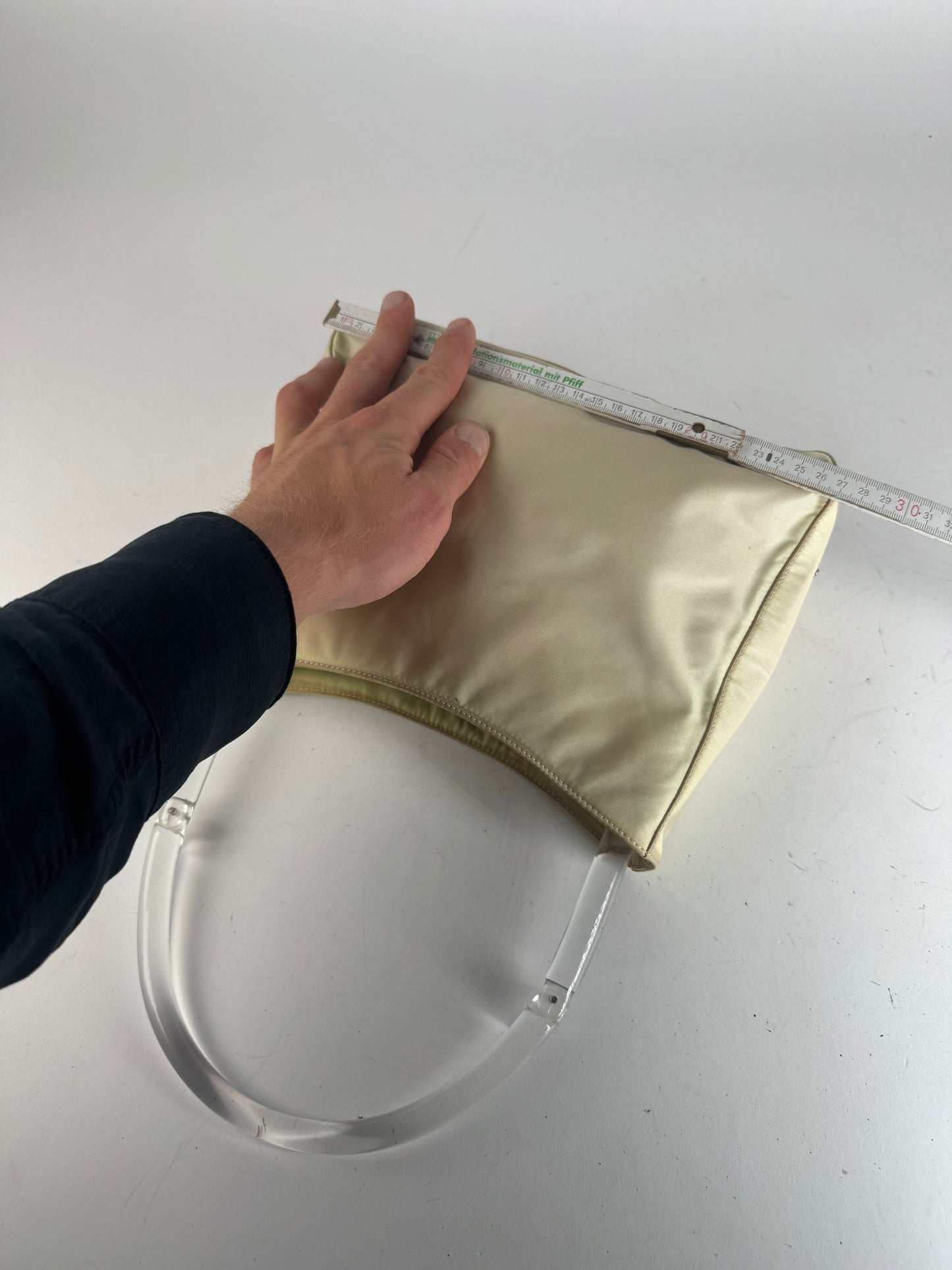 Vintage Prada Polyester Handbag White / Cream