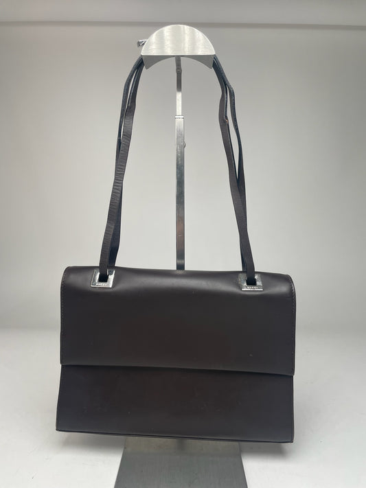 Vintage Gucci Leather Bag dark brown