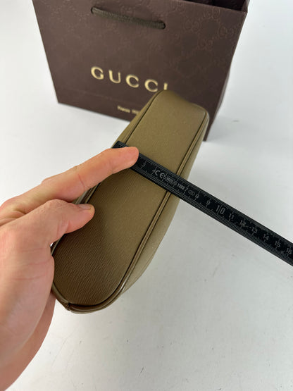 Vintage Gucci Canvas Leather Mini Bag Grey Brown