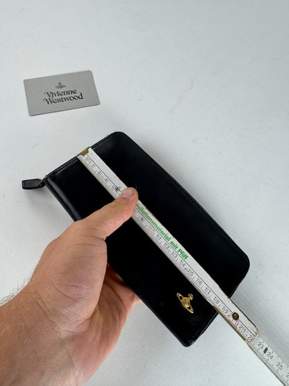 Vintage Vivienne Westwood Leather Zippy Wallet Black