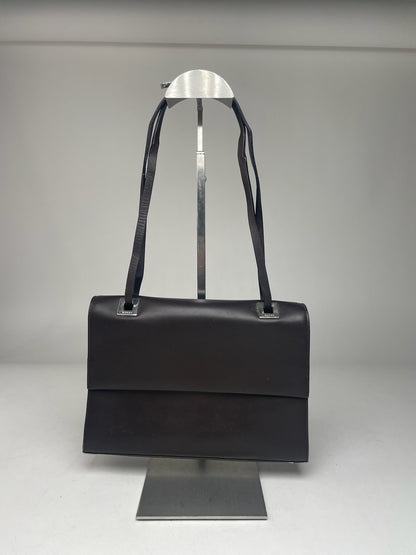 Vintage Gucci Leather Bag dark brown