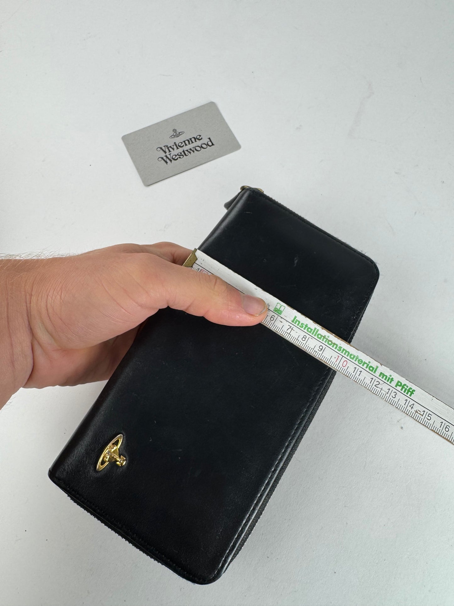 Vintage Vivienne Westwood Leather Zippy Wallet Black