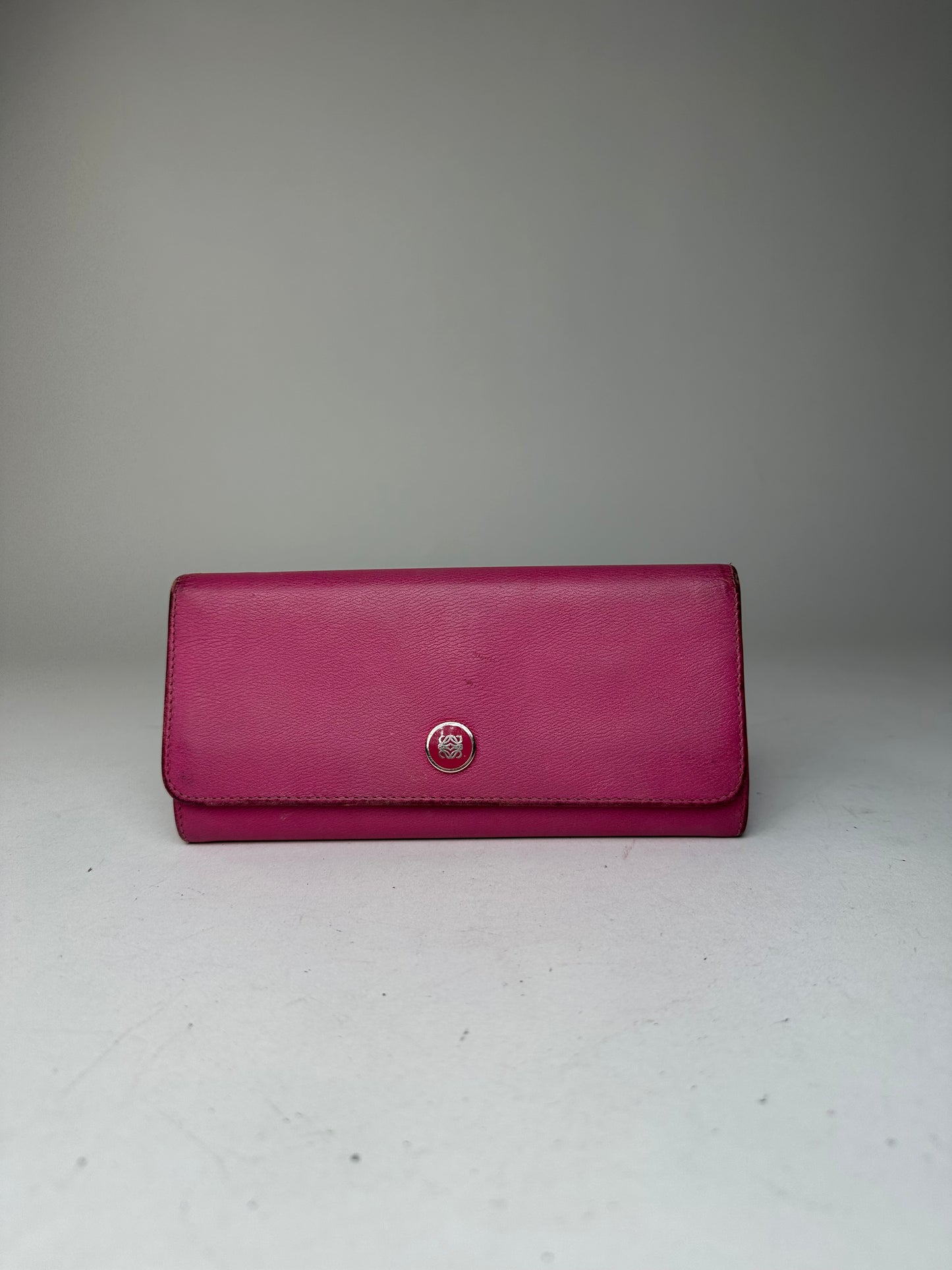 Vintage Loewe Madrid Leather Long Wallet Purple