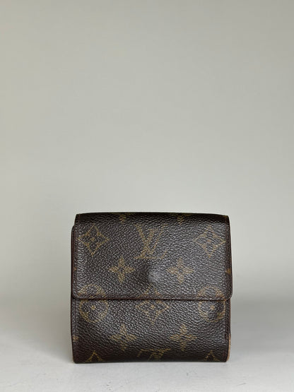 Vintage Louis Vuitton Monogram Canvas Wallet Brown Gold