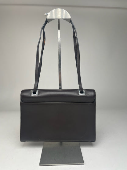 Vintage Gucci Leather Bag dark brown