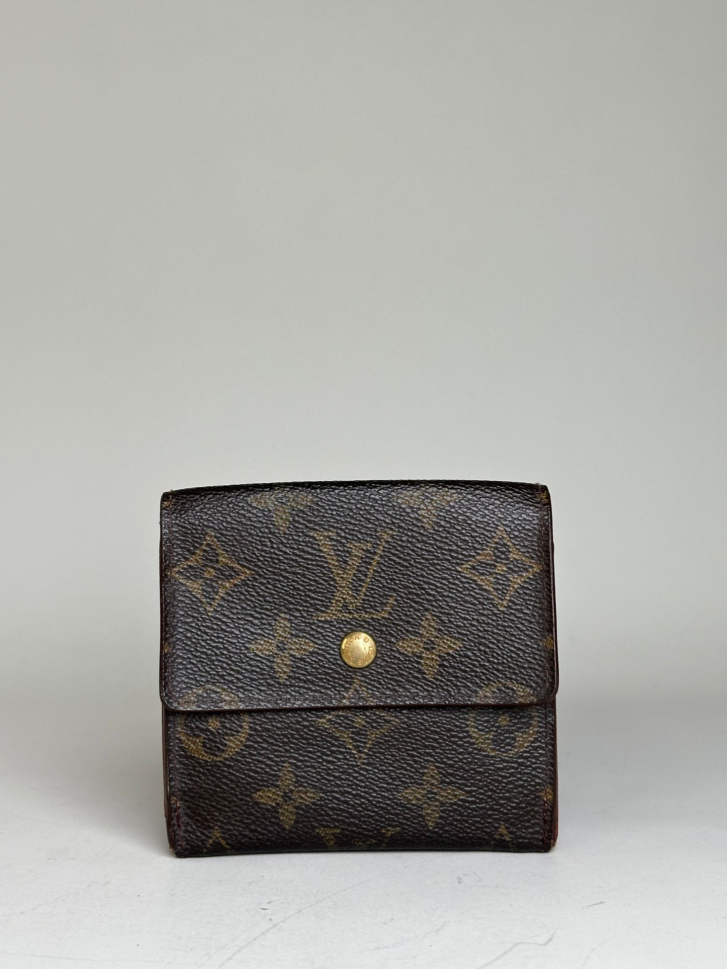 Vintage Louis Vuitton Monogram Canvas Wallet Brown Gold