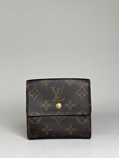 Vintage Louis Vuitton Monogram Canvas Wallet Brown Gold