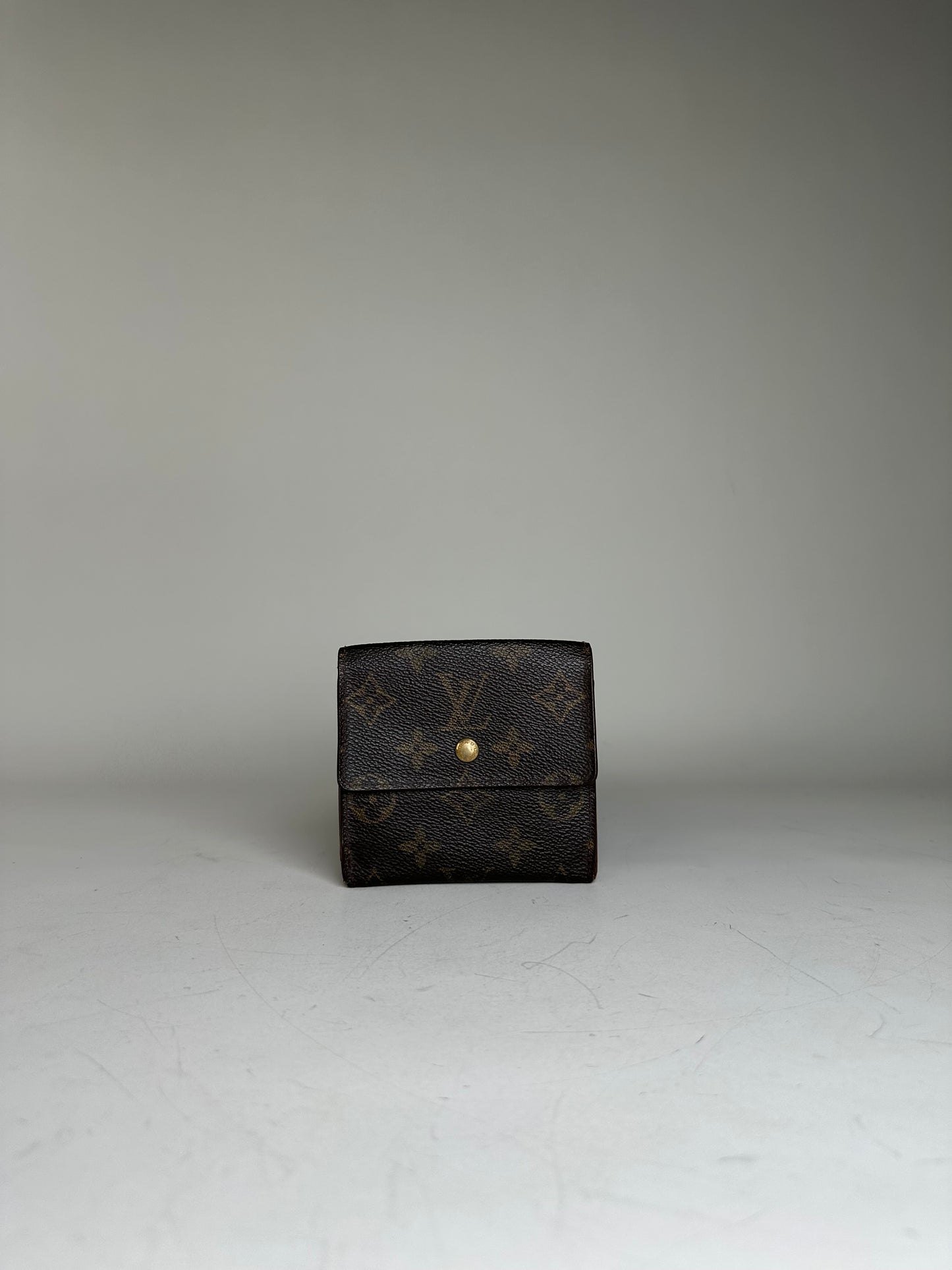 Vintage Louis Vuitton Monogram Canvas Wallet Brown Gold
