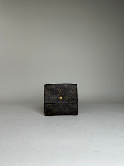 Vintage Louis Vuitton Monogram Canvas Wallet Brown Gold