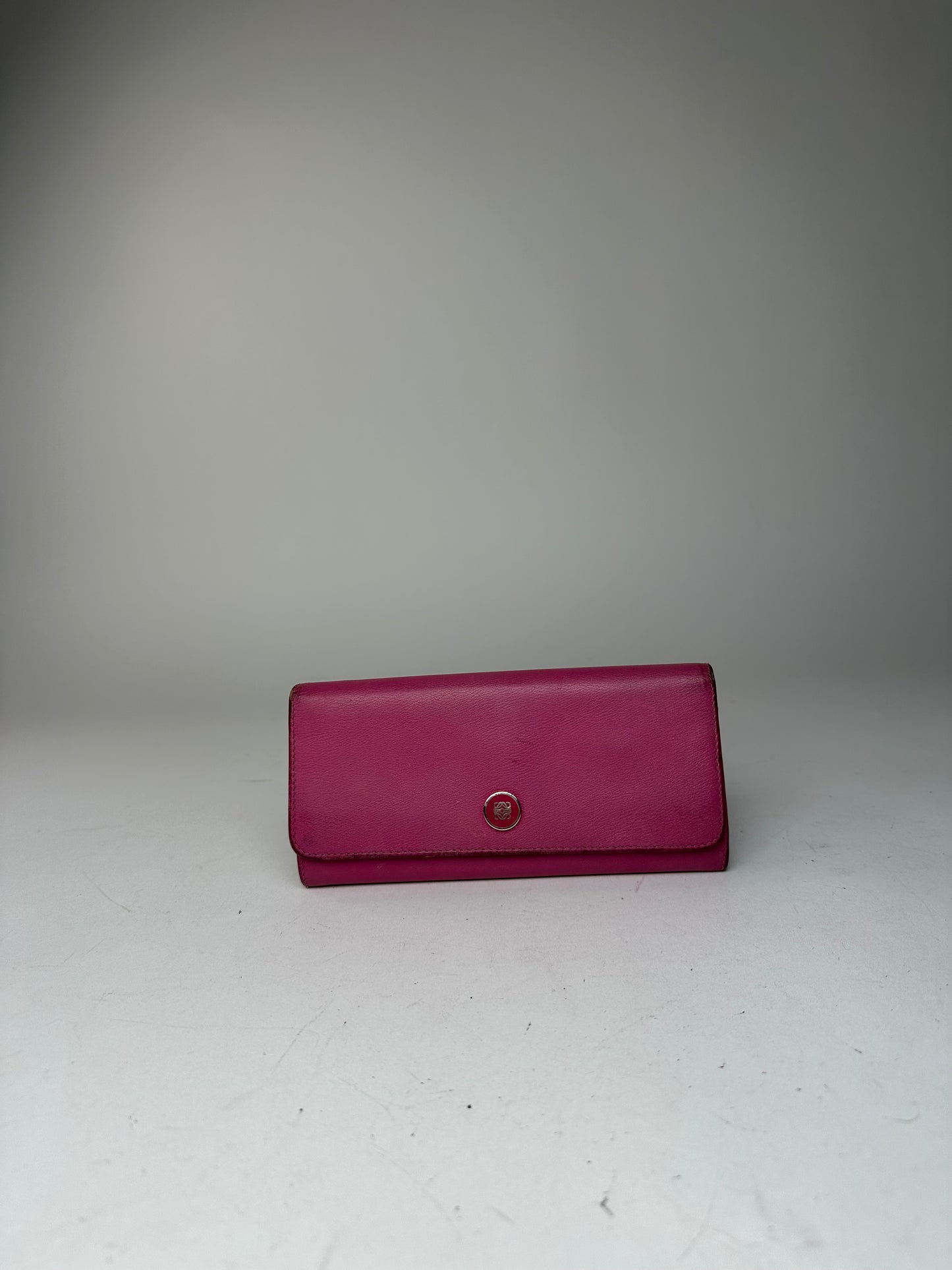 Vintage Loewe Madrid Leather Long Wallet Purple