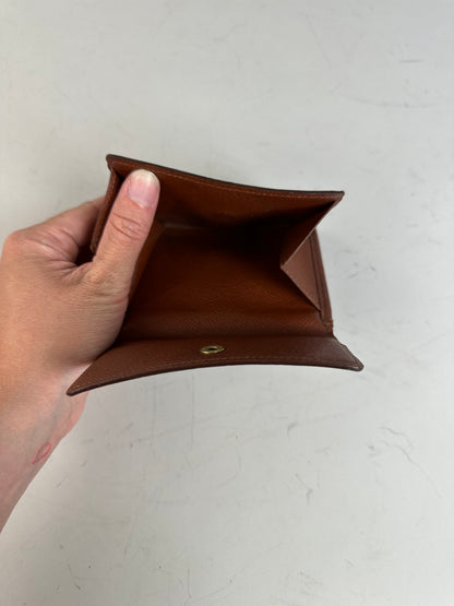 Vintage Louis Vuitton Monogram Canvas Wallet Brown Gold