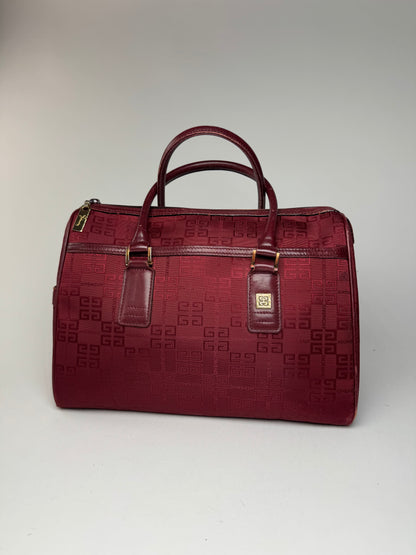 Sac vintage Givenchy Mini Boston bordeaux
