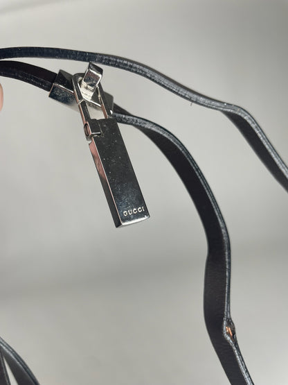 Vintage Gucci Leather Bag dark brown