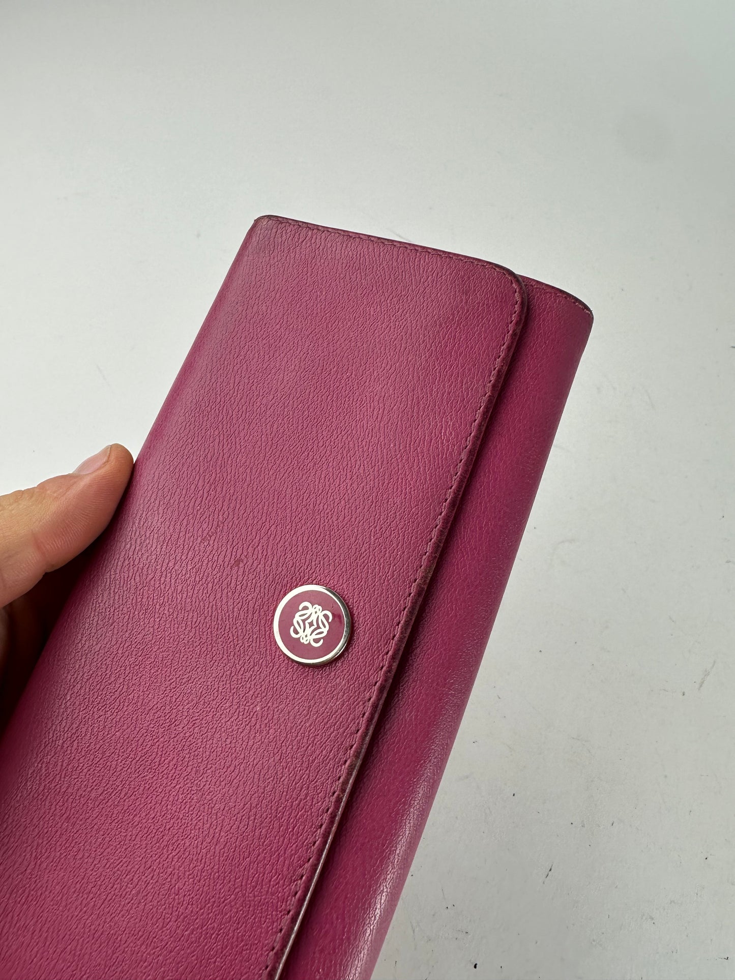 Vintage Loewe Madrid Leather Long Wallet Purple