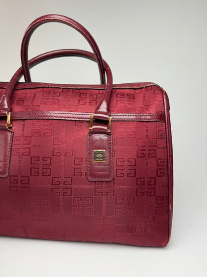 Sac vintage Givenchy Mini Boston bordeaux
