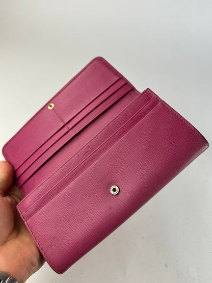 Vintage Loewe Madrid Leather Long Wallet Purple
