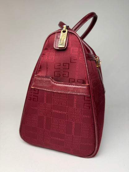 Sac vintage Givenchy Mini Boston bordeaux