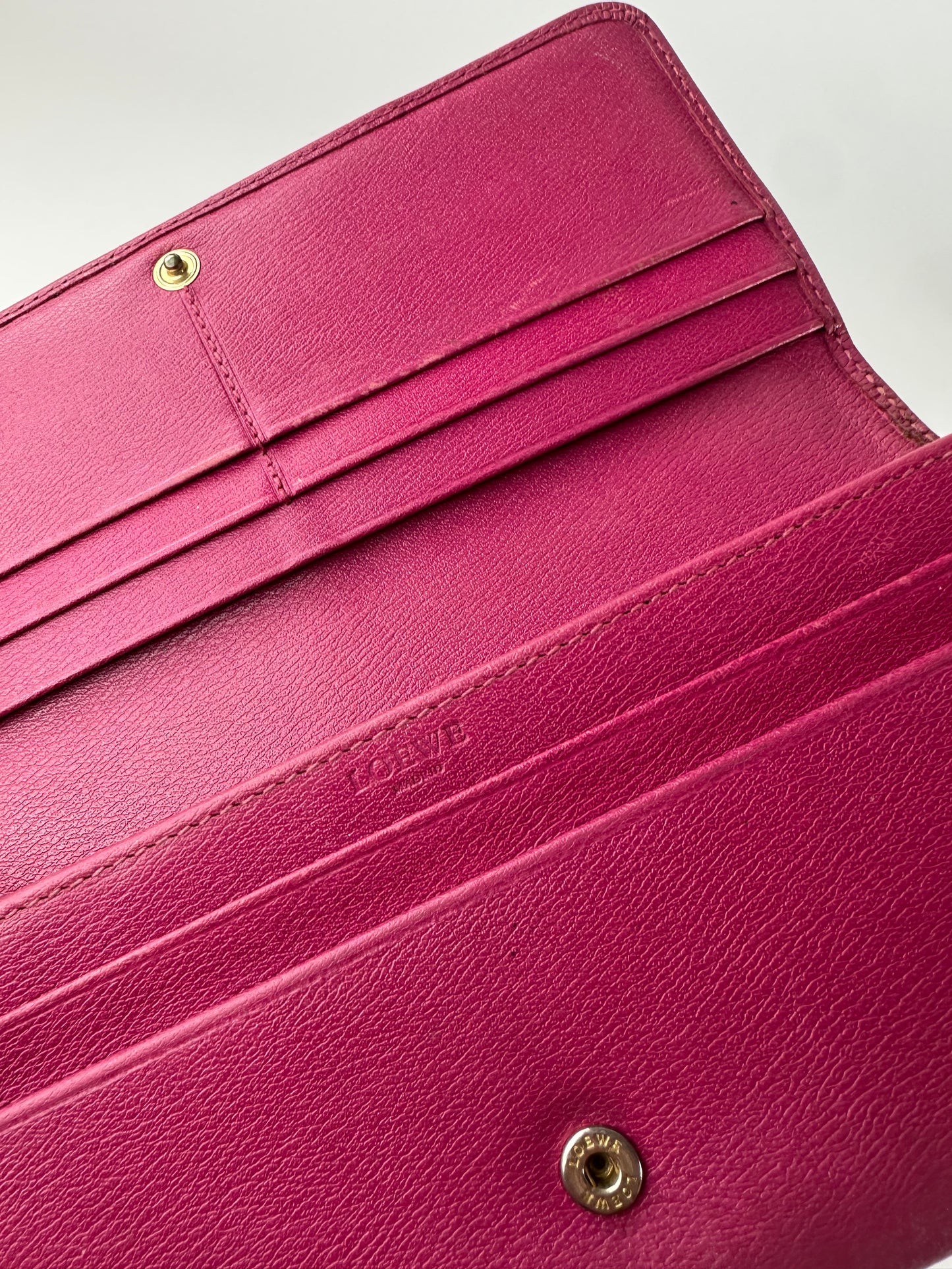 Vintage Loewe Madrid Leather Long Wallet Purple