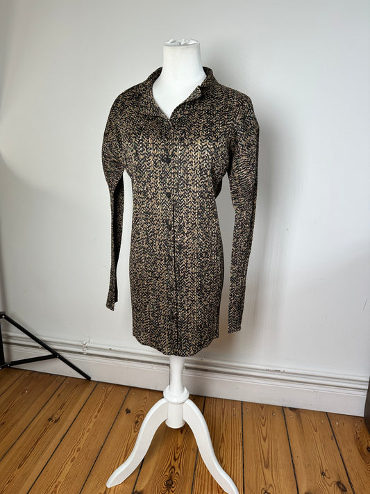 Vintage Issey Miyake Pleats Please Plissé Long Shirt Multicolour M