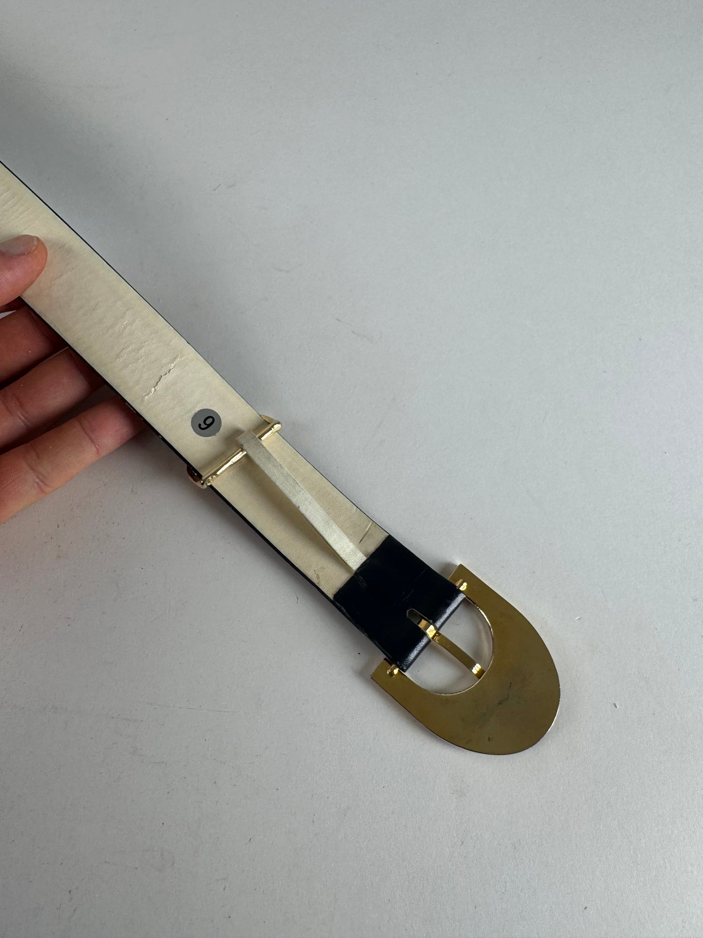 Vintage Dior Leather Belt Black