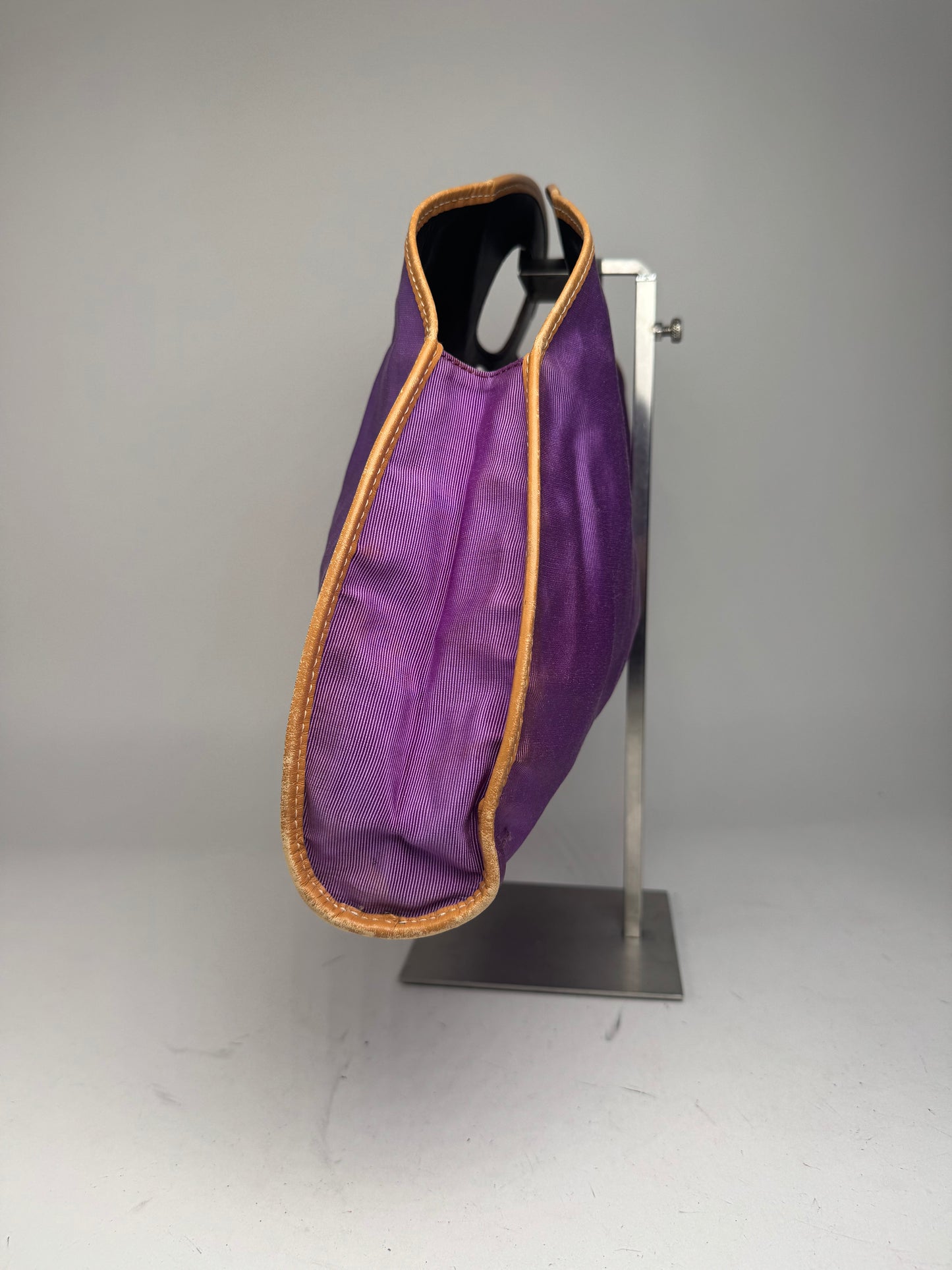 Vintage Fendi Roma Canvas Leather Tote Bag