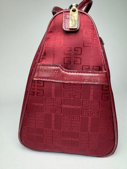 Sac vintage Givenchy Mini Boston bordeaux