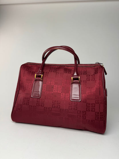 Sac vintage Givenchy Mini Boston bordeaux