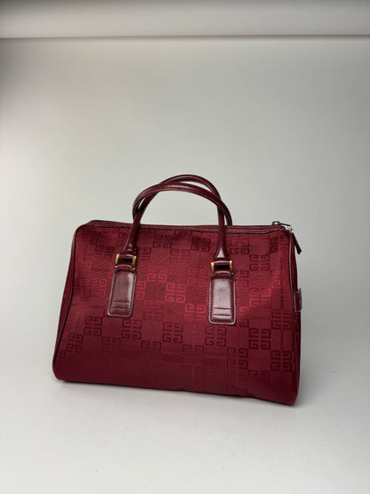 Sac vintage Givenchy Mini Boston bordeaux