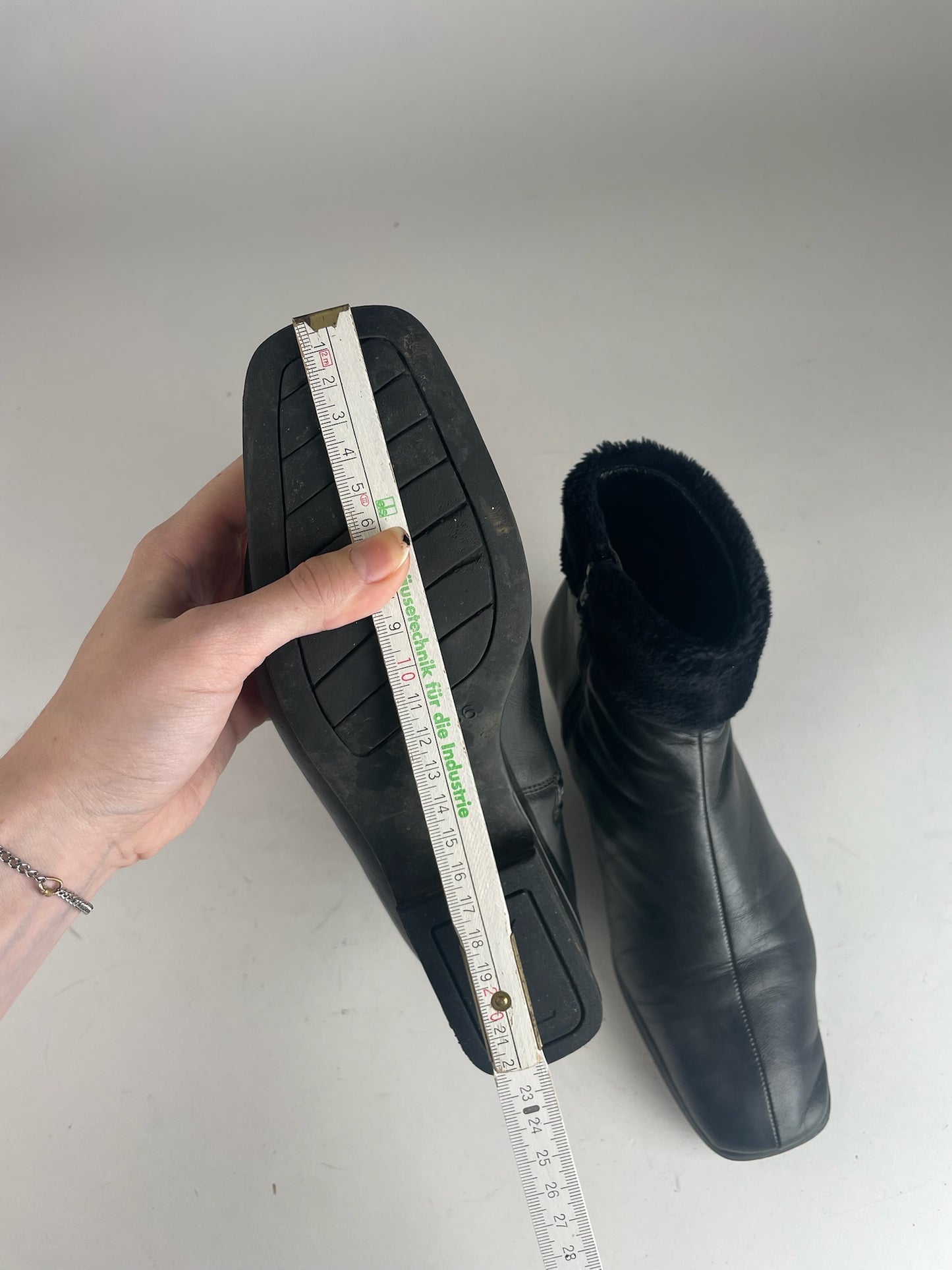 Vintage Yves Saint Laurent Leather Boots black