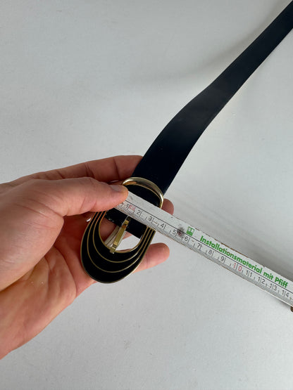 Vintage Dior Leather Belt Black